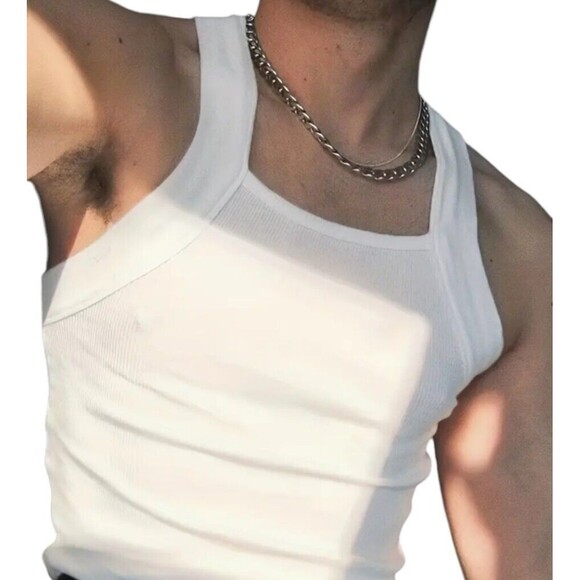 Square (G-Unit Style)-(Tank Top)-(White)-(Size:L)-(New)-$13.00 - Picture 2 of 5